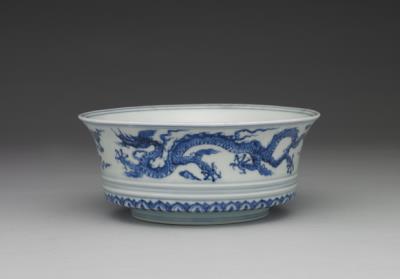 图片[2]-Bowl with underglaze-blue decoration of dragons and phoenixes among flowers, Hsuan-te reign (1426-1435), Ming dynasty-China Archive